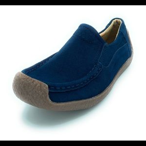 ROSY Womens Boat Shoes Navy Blue BrownSize 7